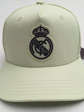 Mint Green Real Madrid Embroidered Patch Adidas Solid Cloth Snap Back Hat Cap
